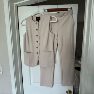 Beige Women's Pantsuit Set